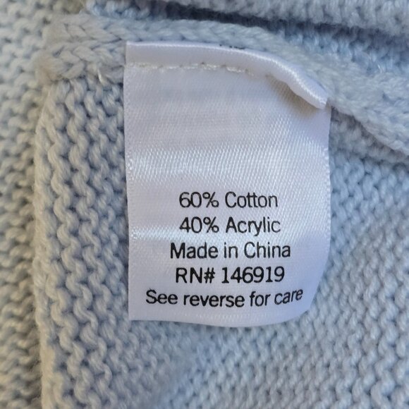 Women's LC Lauren Conrad Ruffle Pointelle Cardigan Blue NWT XXL - Picture 6 of 7